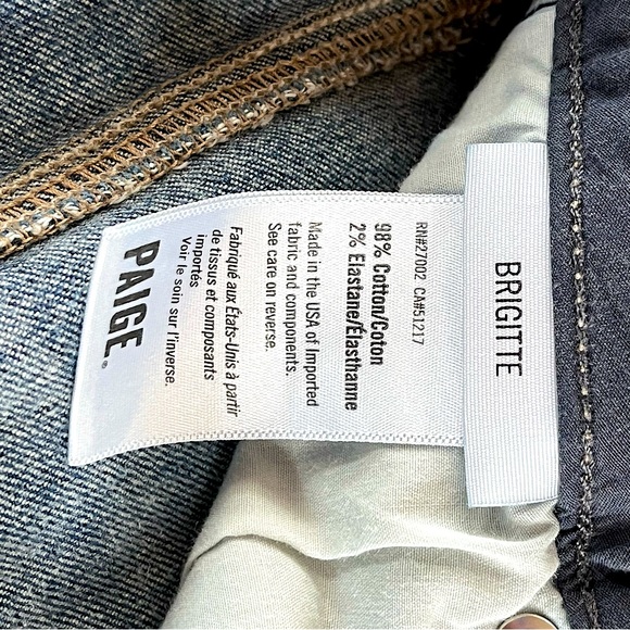 Paige Women’s Bridgett Destructed Strait Leg Jeans Size 26 Stretch Sculpting - Picture 13 of 14